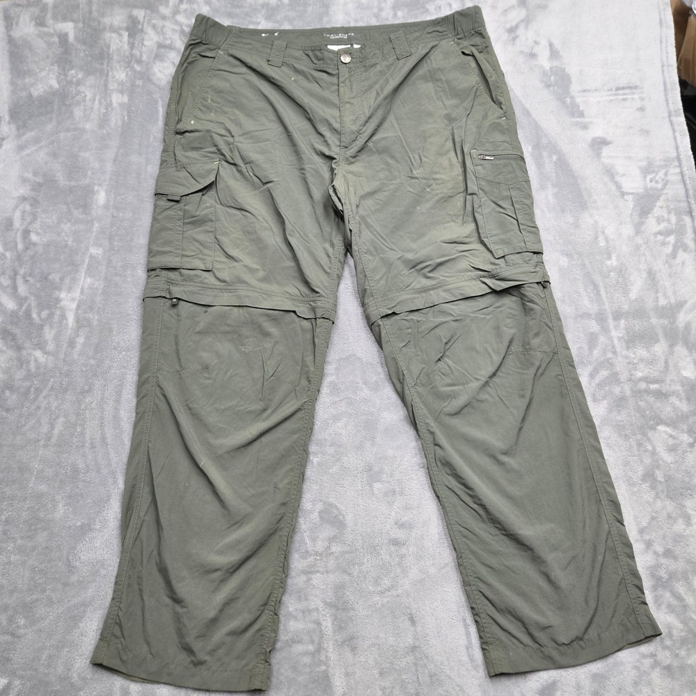 Columbia Silver Ridge Convertible Cargo Pants Mens Size 42x30 Green Hiking